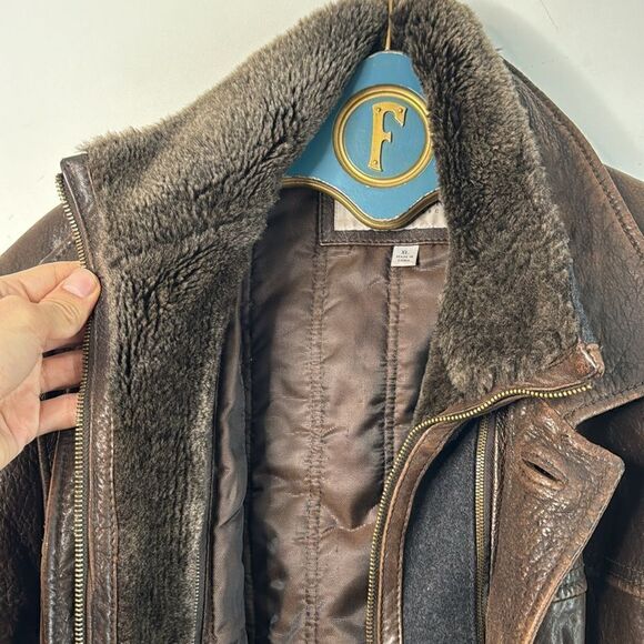 Marc New York Mens Brown Pebbled Leather Jacket - XL - Picture 3 of 9